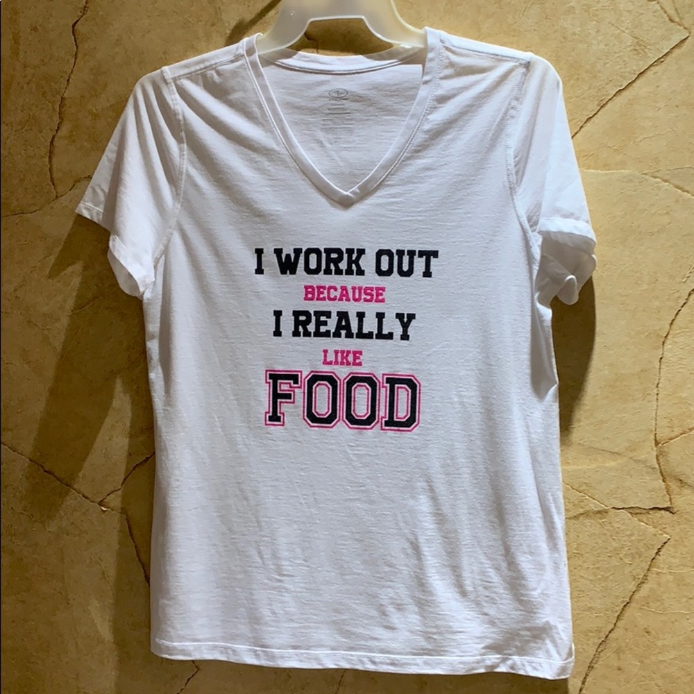 Ladies White Short Sleeve T-Shirt Size XL